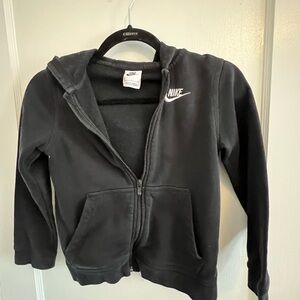 Nike black zipper long sleeve hoodie athletic everyday sweatshirt S like new